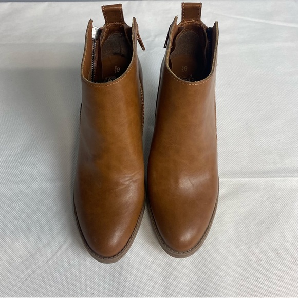 Faded Glory zippered ankle boots size 8.5 Light Brown, 3.5"heels - Picture 7 of 13